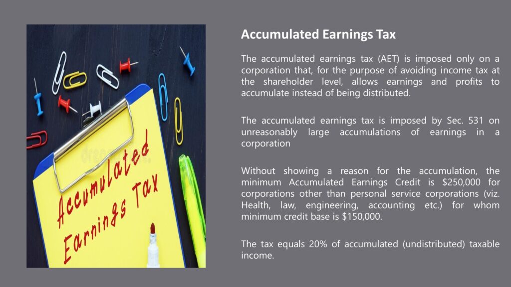 ACCUMULATED EARNINGS TAX